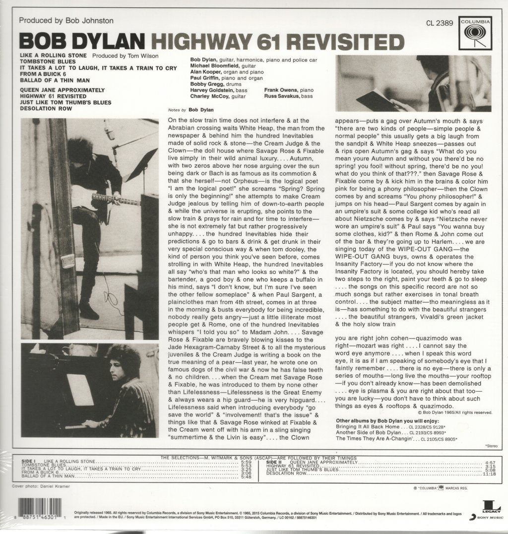 Bob Dylan - Highway 61 Revisited - Lp