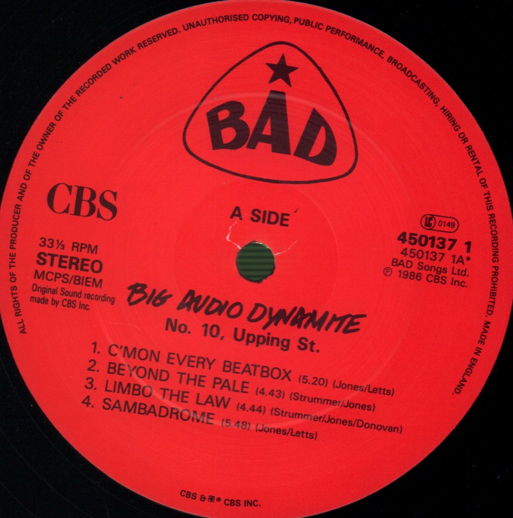 Big Audio Dynamite - No. 10, Upping St. - Lp