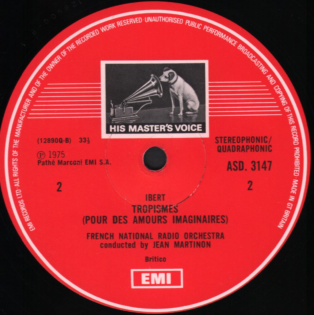 Jean Martinon / National Orchestra Of The O.R.T.F. - Jacques Ibert - Escales / Ouverture De Fête / Tropismes - Lp