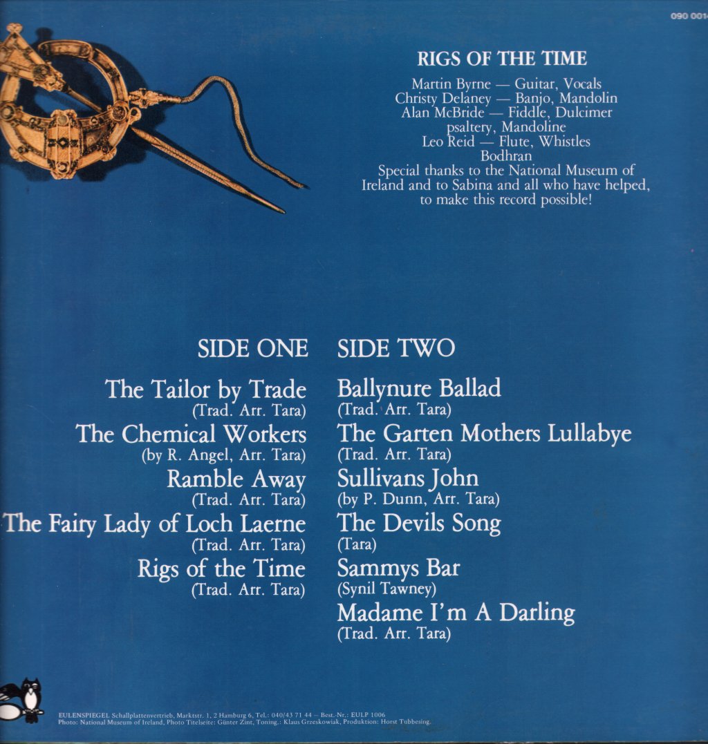 Tara (Celtic) - Rigs Of The Time - Lp