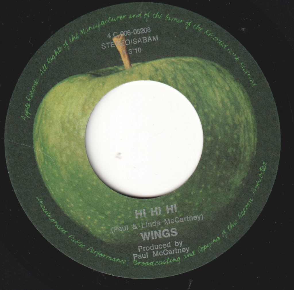 Wings - Hi Hi Hi - 7 Inch