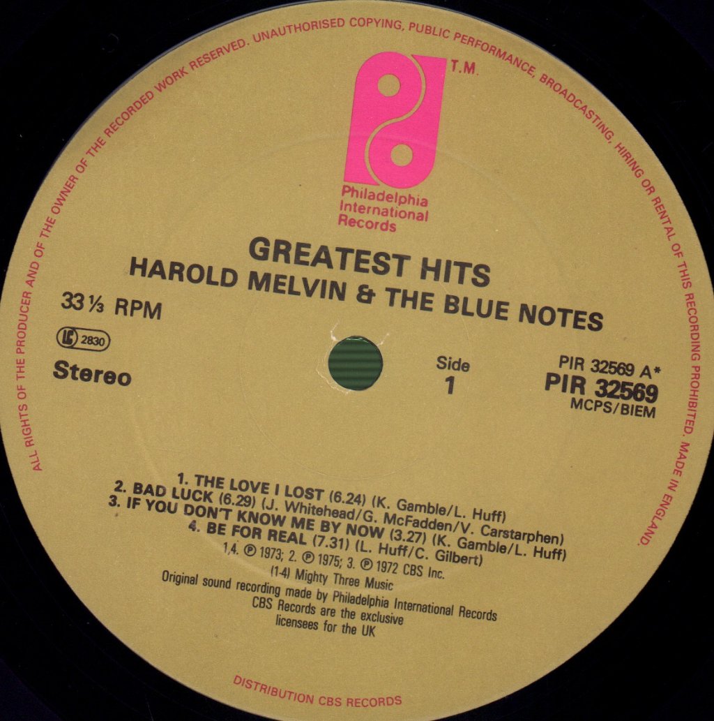 Harold Melvin And The Blue Notes - Greatest Hits - Lp
