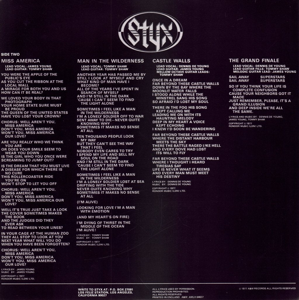 Styx - Grand Illusion - Lp