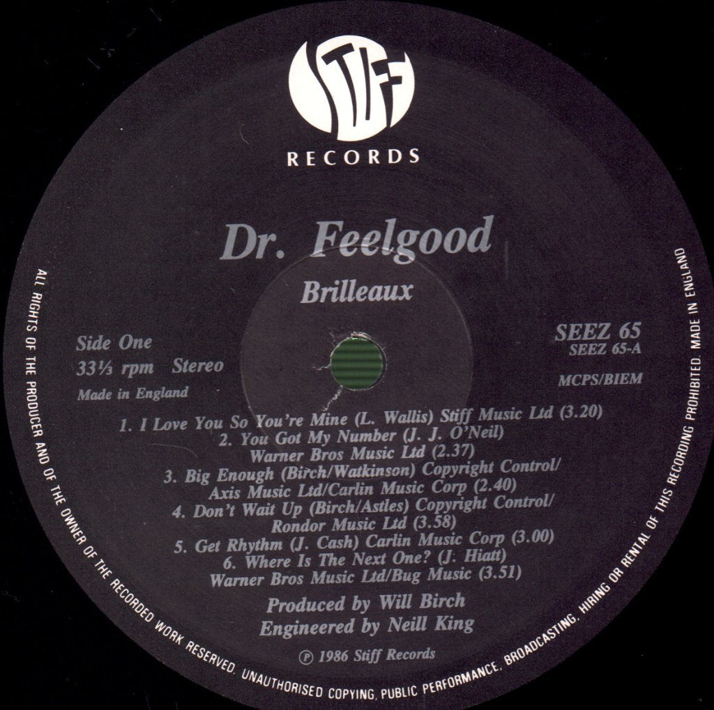 Dr. Feelgood - Brilleaux - Lp