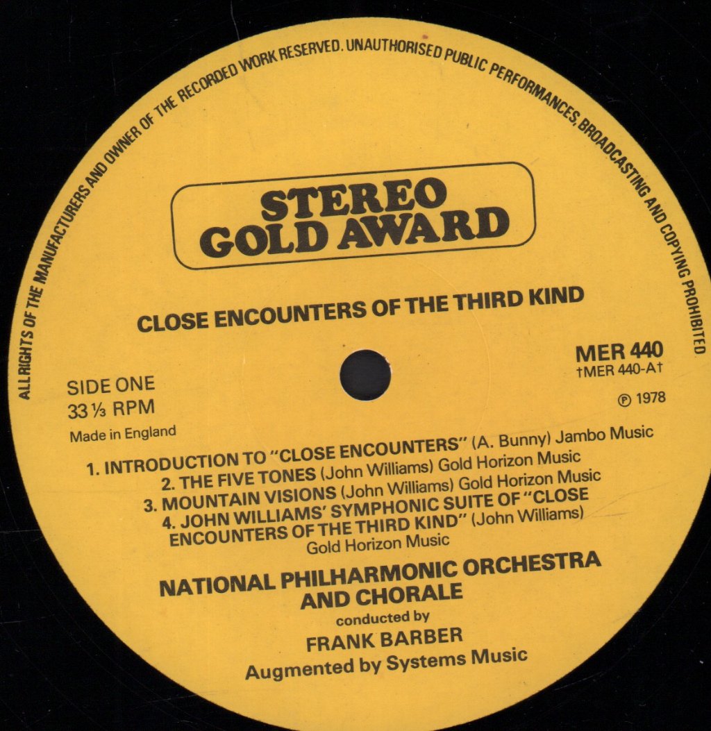 National Philharmonic Orchestra And Chorale - Close Encounters Of The Third Kind - Lp