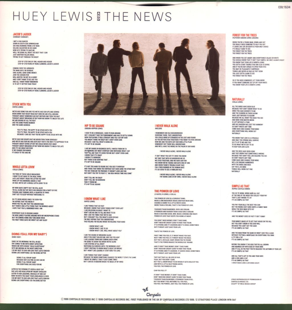 Huey Lewis And The News - Fore - Lp