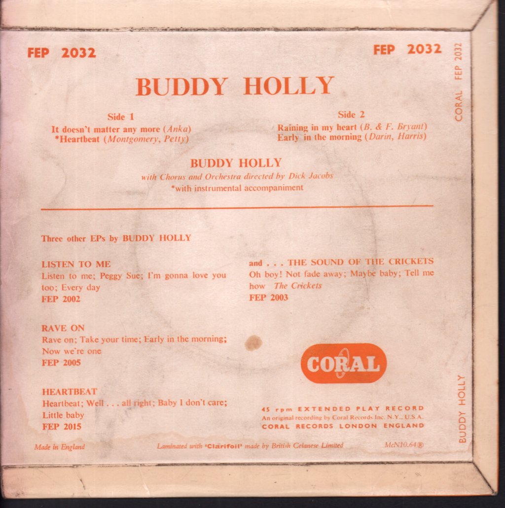 Buddy Holly - Buddy Holly - 7 Inch