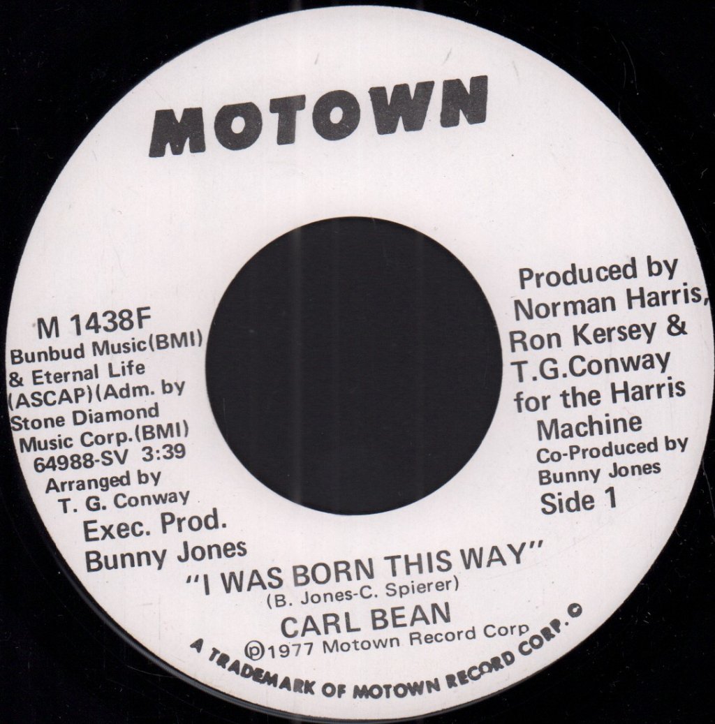 Carl Bean - I Was Born This Way - 7 Inch