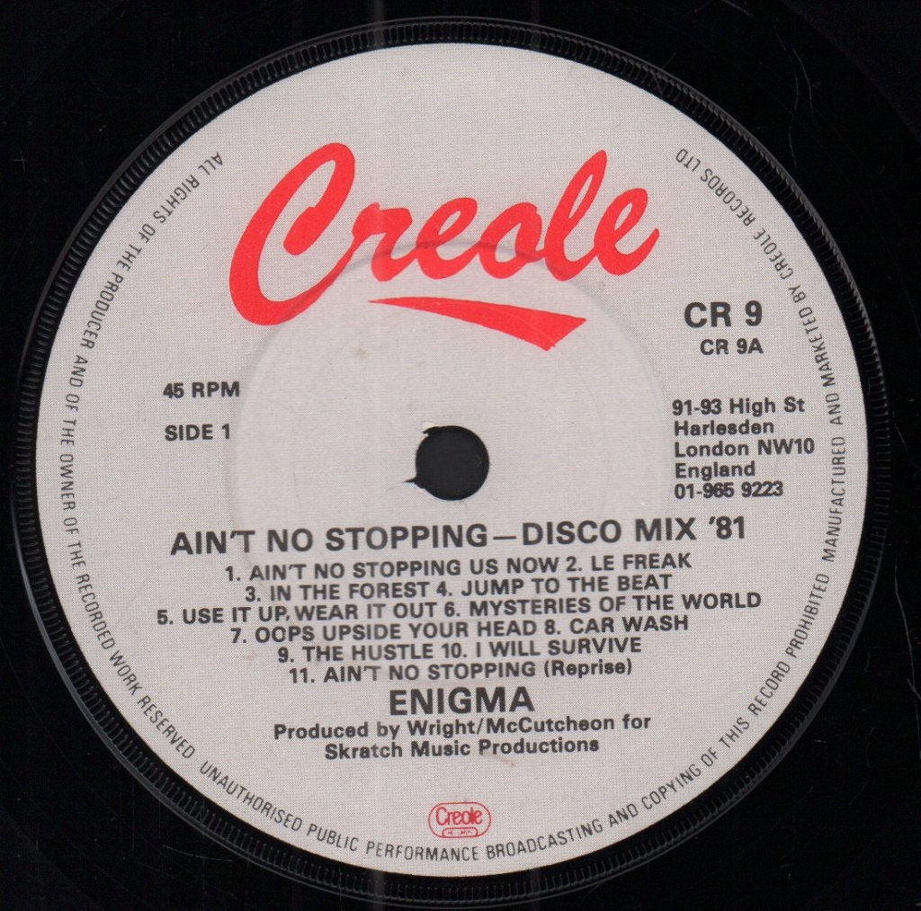 Enigma (80'S Group) - Ain't No Stopping - 7 Inch