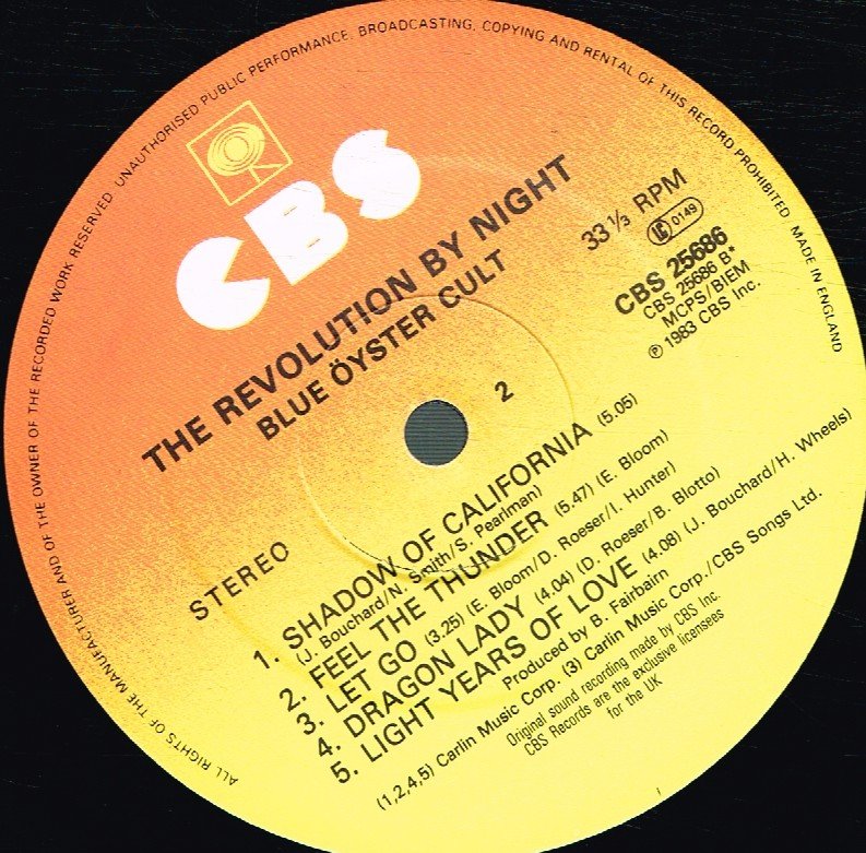 Blue Oyster Cult - Revolution By Night - Lp