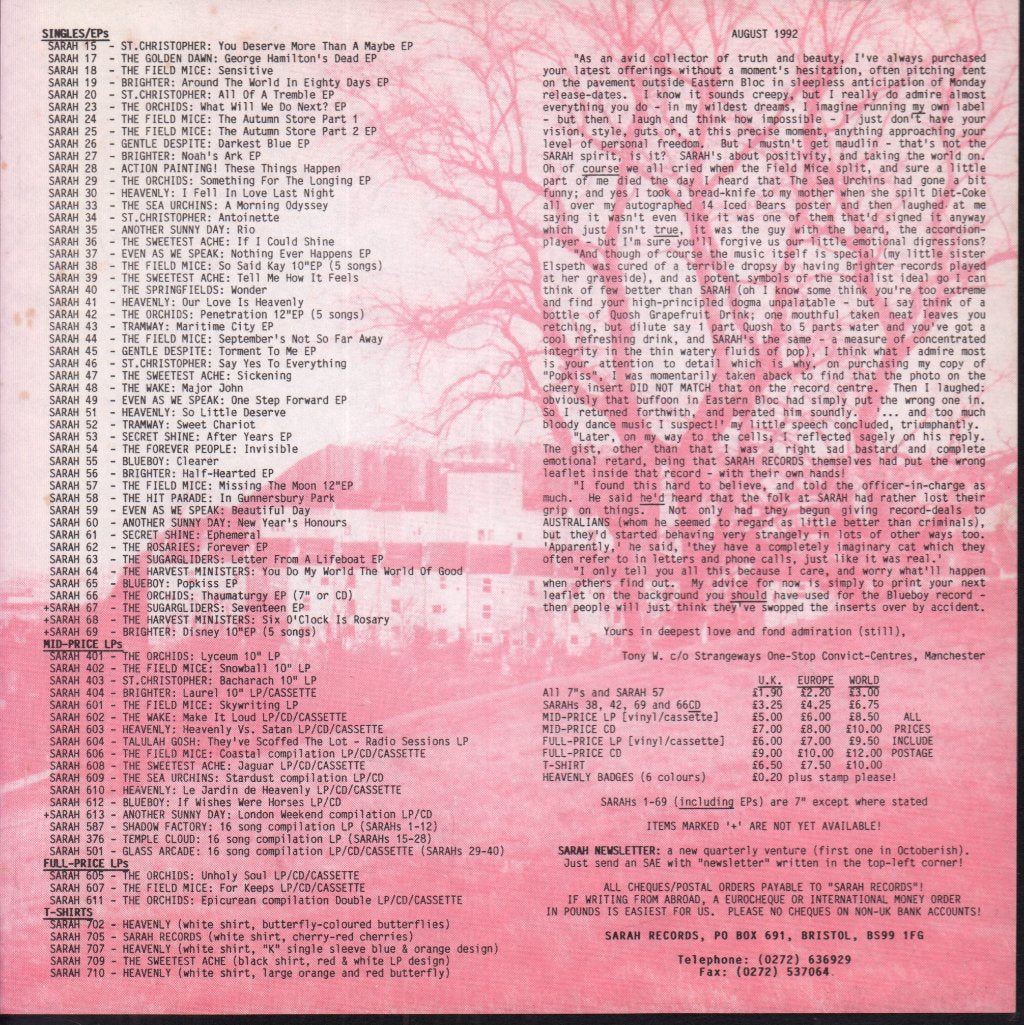 Orchids (Indie Group) - Thaumaturgy - 7 Inch
