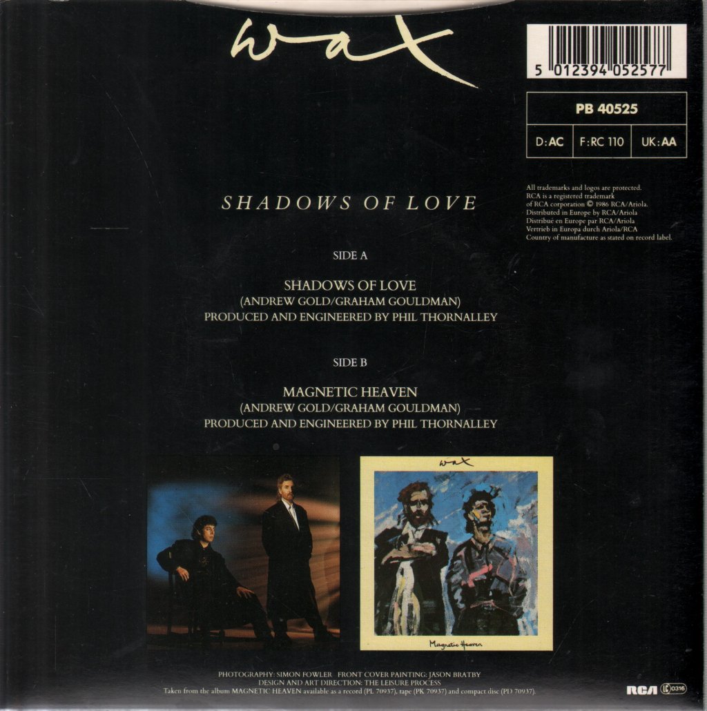 Wax - Shadows Of Love - 7 Inch