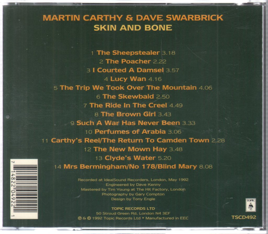 Martin Carthy And Dave Swarbrick - Skin & Bone - Cd