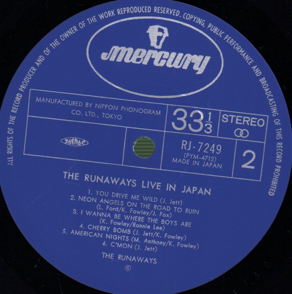 Runaways - Live In Japan - Lp