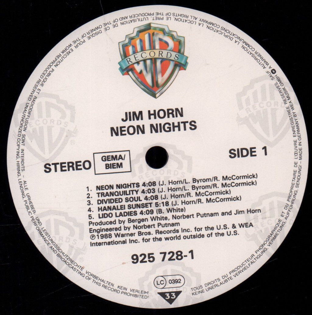 Jim Horn - Neon Nights - Lp