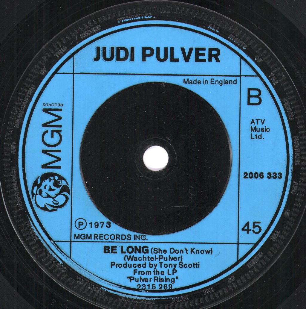 Judi Pulver - Dancing On The Moon - 7 Inch
