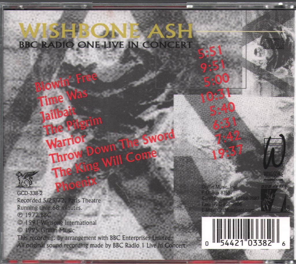 Wishbone Ash - BBC Radio One Live In Concert - Cd