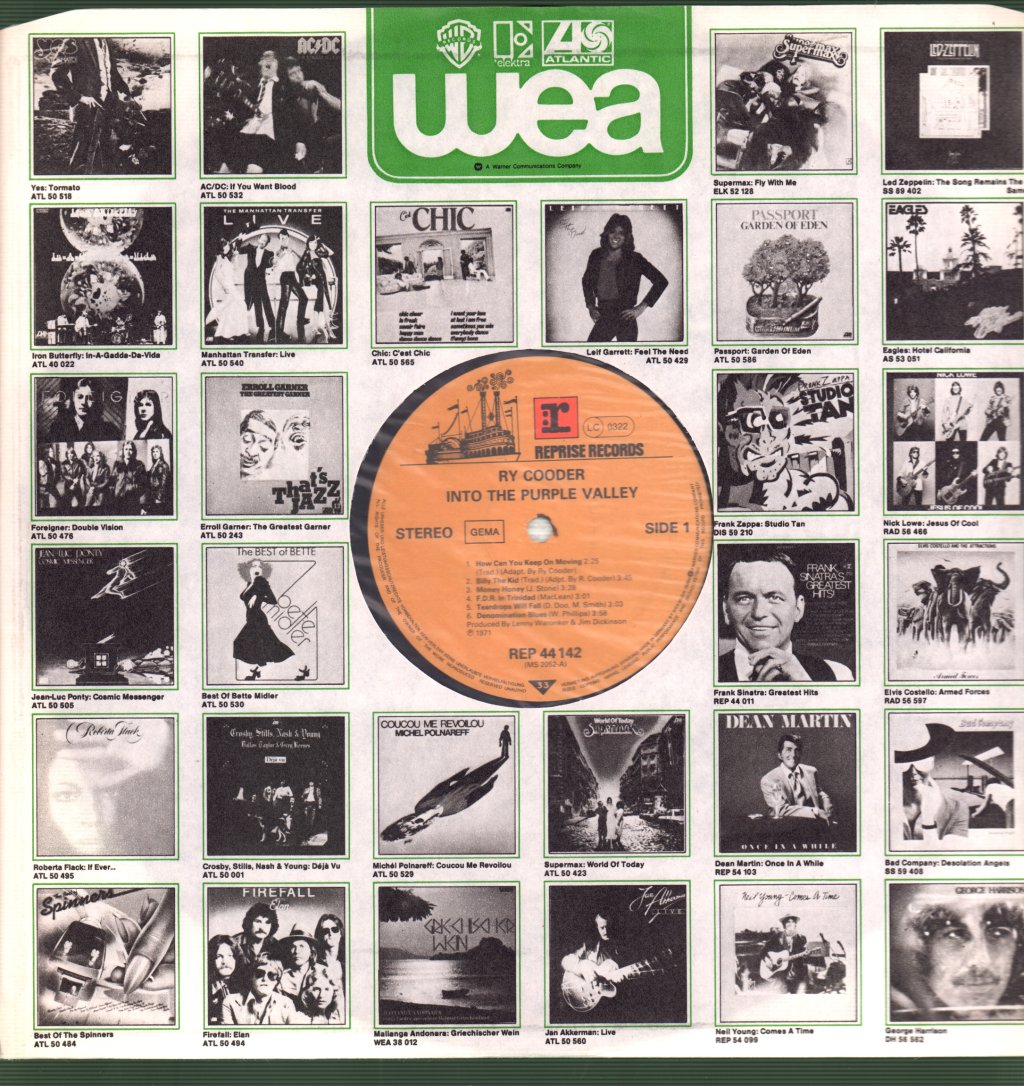 Ry Cooder - Into The Purple Valley - Lp