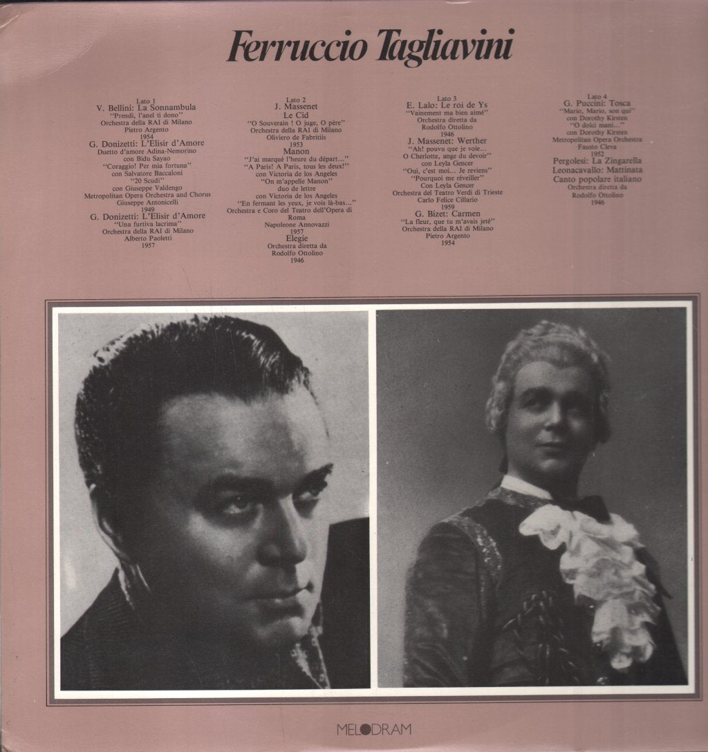 Ferruccio Tagliavini - Live 25 Voci Celebri Della Lirica - Double Lp