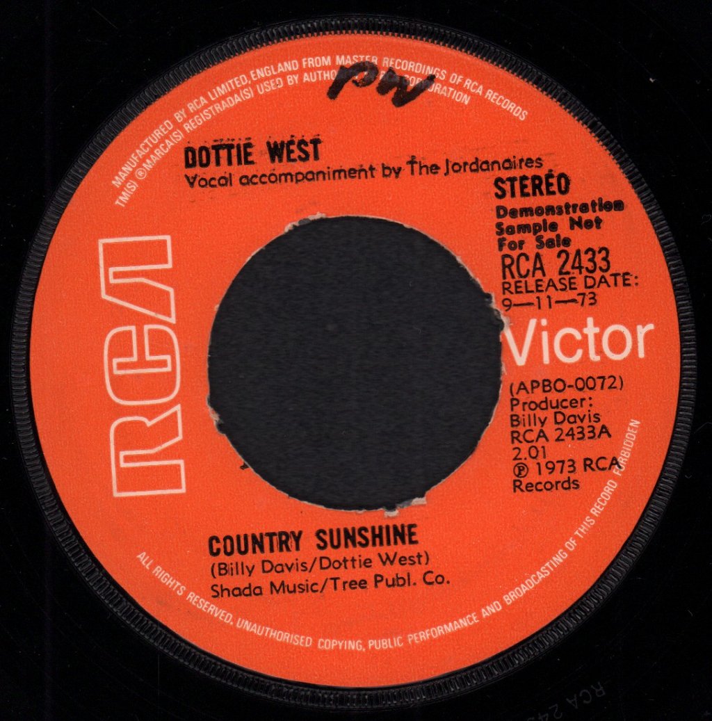 Dottie West - Country Sunshine - 7 Inch