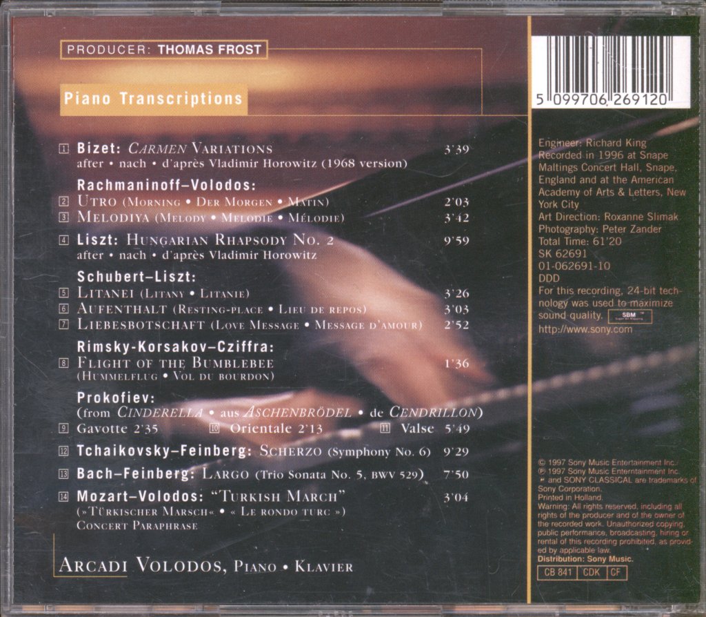 Arcadi Volodos - Piano Transcriptions - Cd