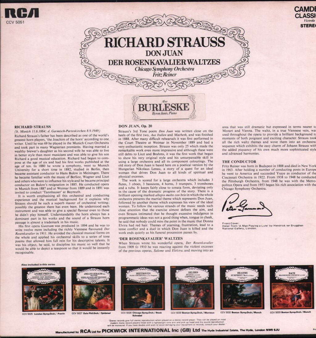Fritz Reiner / Chicago Symphony Orchestra - Richard Strauss - Don Juan - Lp