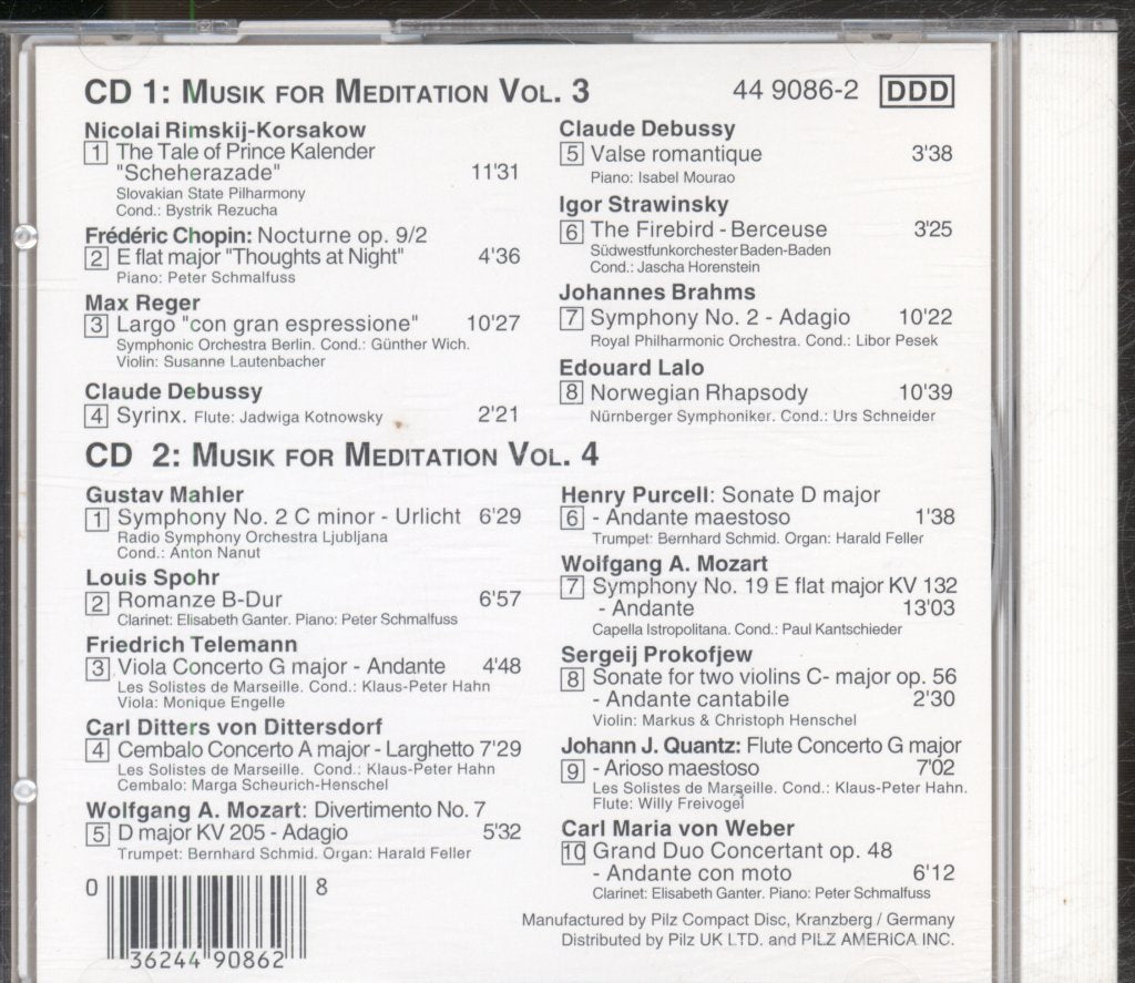 Various Artists - Musik Zur Meditation Vol. 3 & 4 - Double Cd