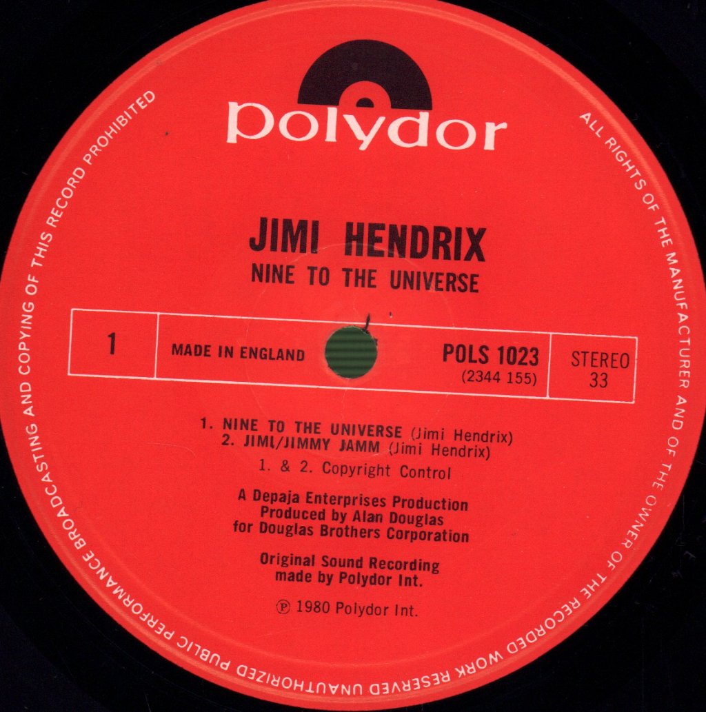 Jimi Hendrix - Nine To The Universe - Lp