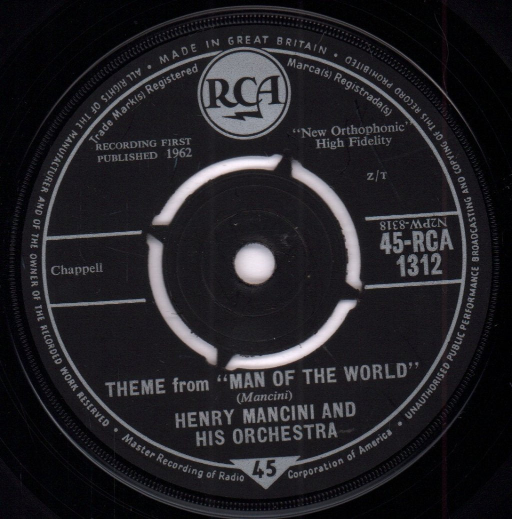 Henry Mancini And His Orchestra - Theme From Man Of The World - 7 Inch