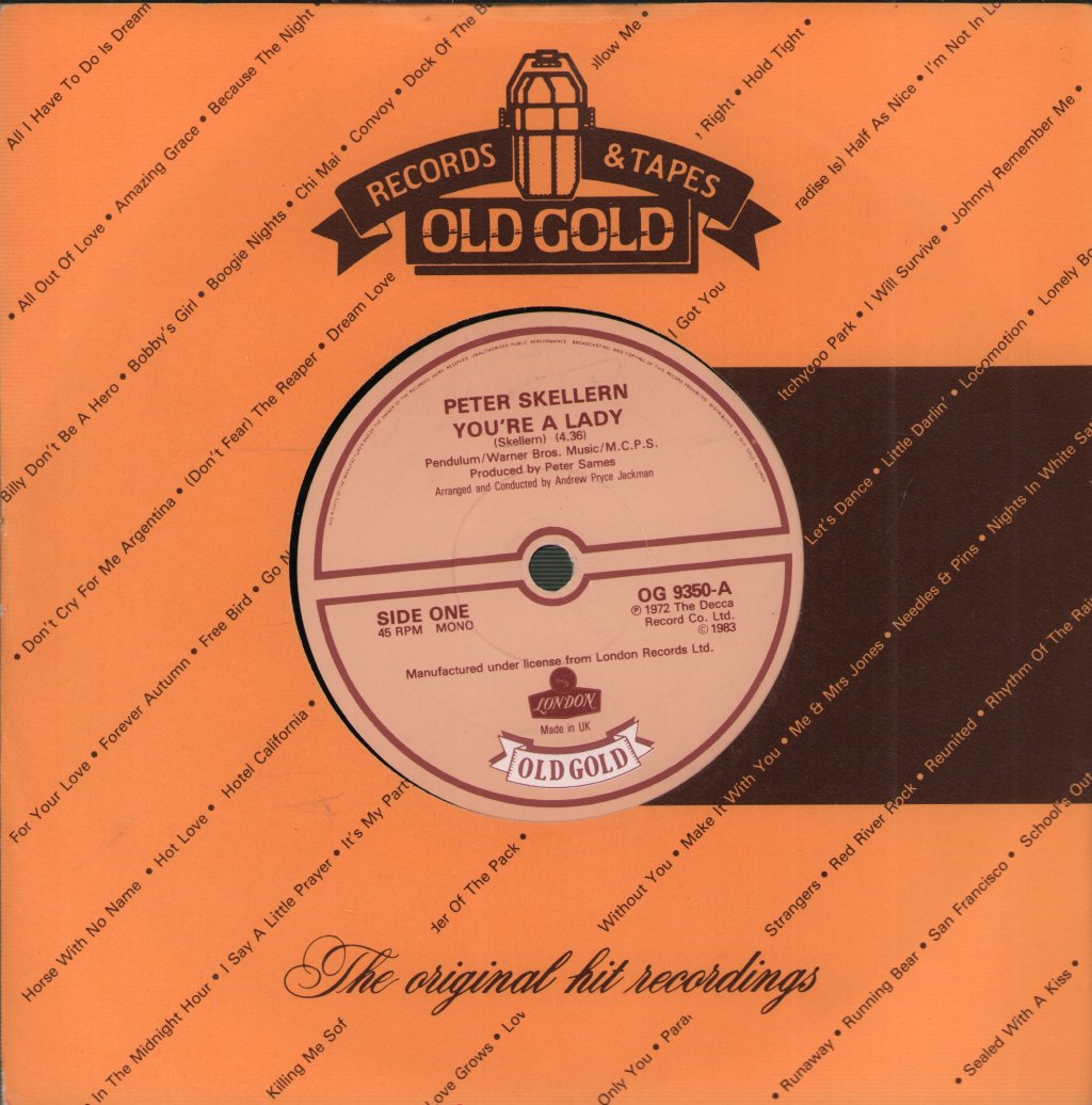 Peter Skellern - You're A Lady - 7 Inch