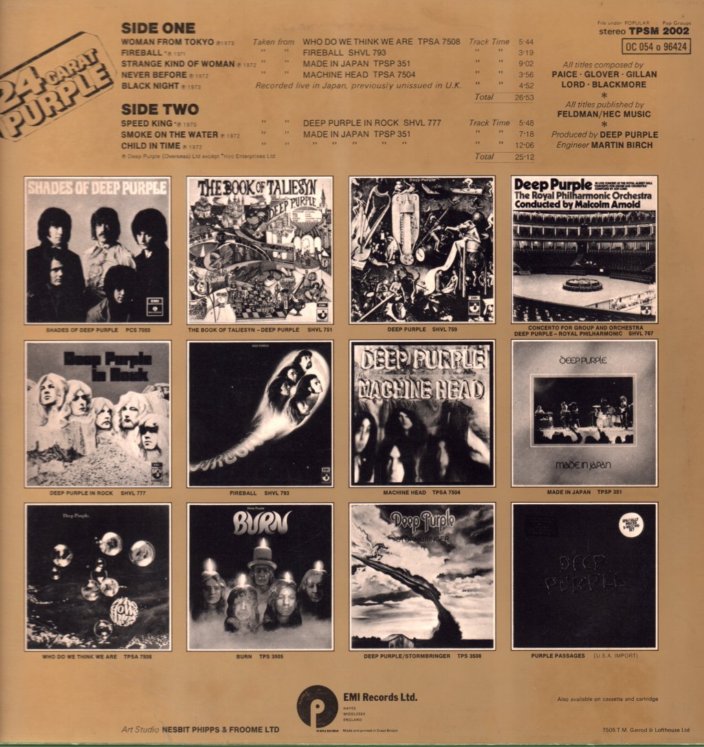 Deep Purple - 24 Carat Purple - Lp