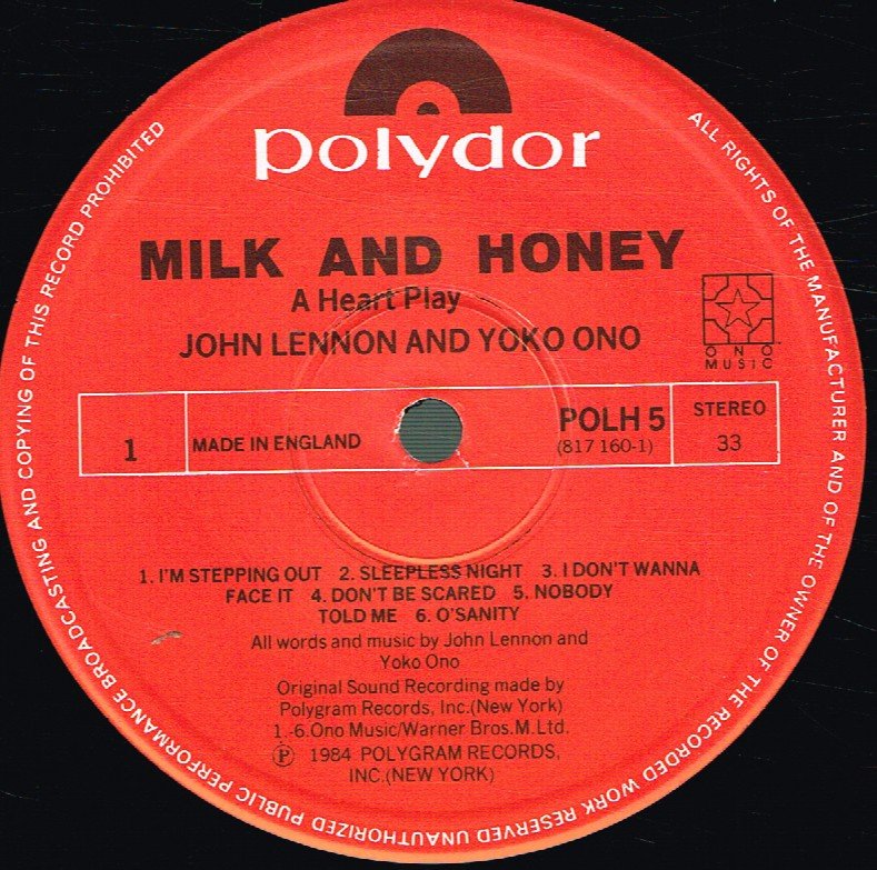 John Lennon And Yoko Ono - Milk And Honey - Lp