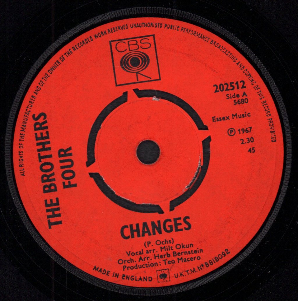 Brothers Four - Changes - 7 Inch
