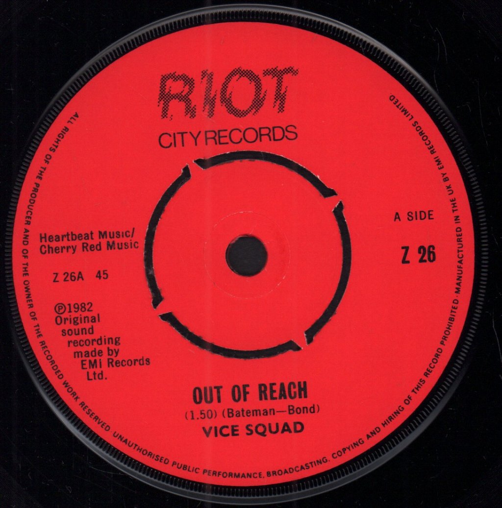 Vice Squad - Out Of Reach - 7 Inch