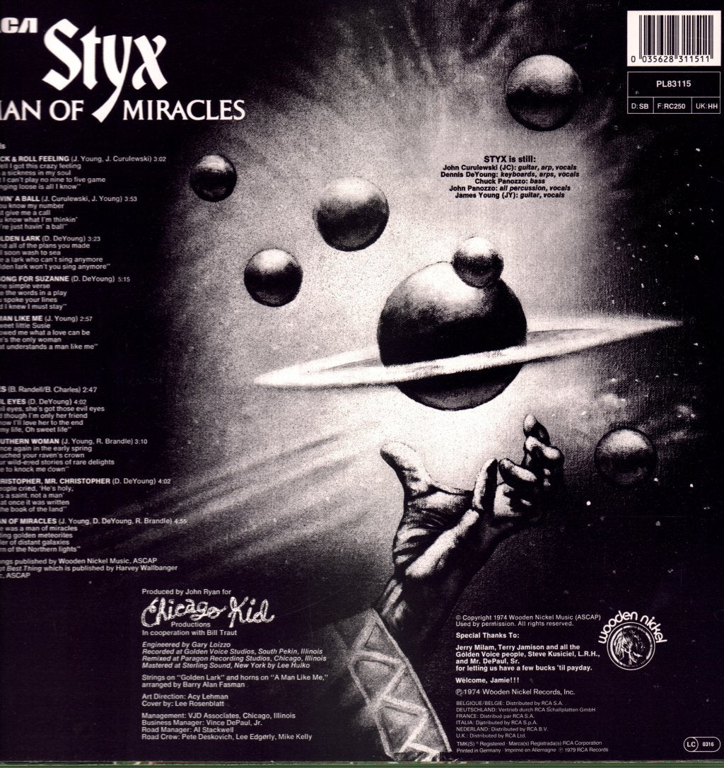 Styx - Man Of Miracles - Lp