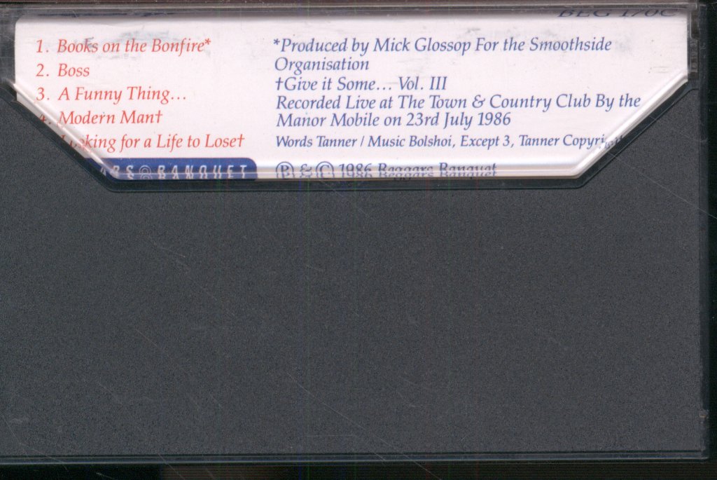 Bolshoi - Books On The Bonfire - Cassette