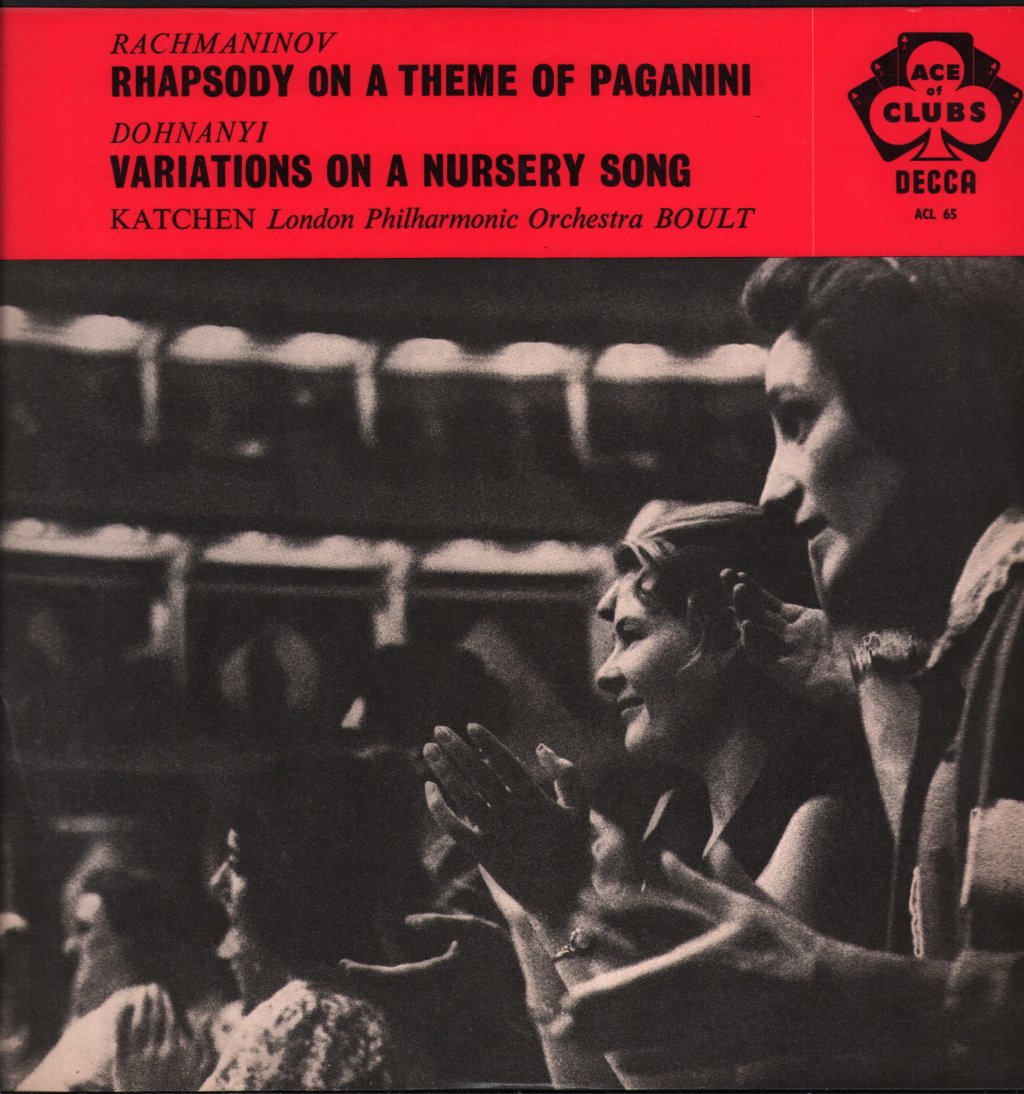 Julius Katchen / Sir Adrian Boult / London Philharmonic Orchestra - Rachmaninov - Rhapsody On A Theme Of Paganini / Dohnányi - Variations On A Nursery Song - Lp