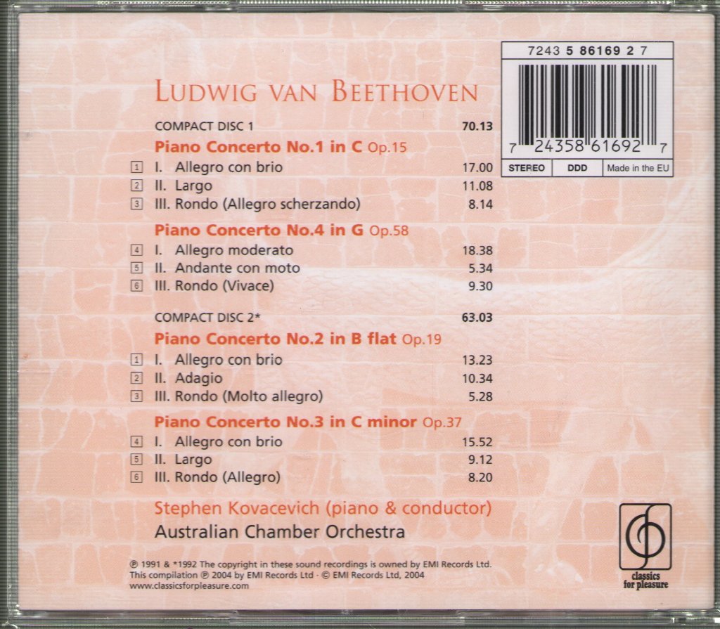 Ludwig Van Beethoven - Piano Concertos Nos.1-4 - Double Cd