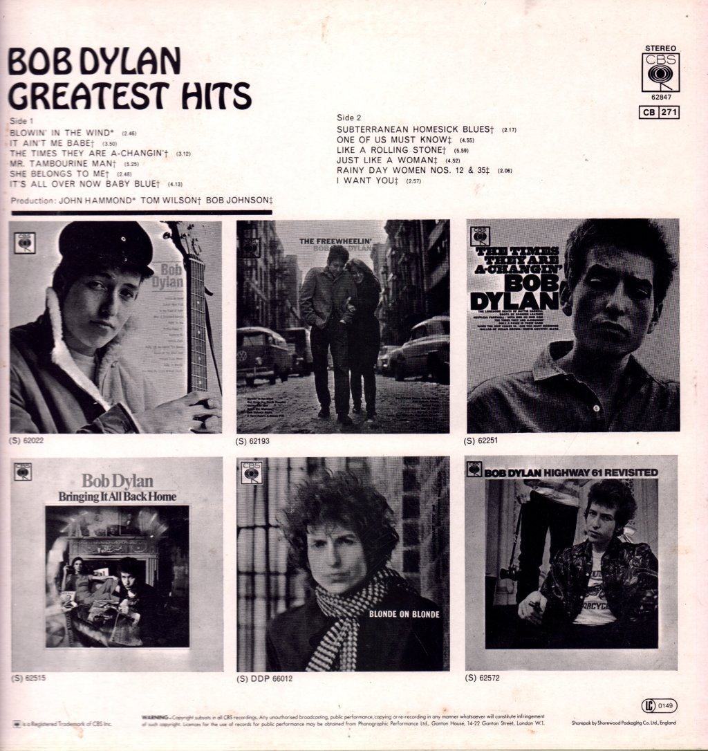 Bob Dylan - Greatest Hits - Lp