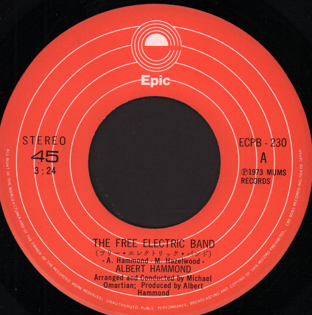 Albert Hammond - Free Electric Band - 7 Inch