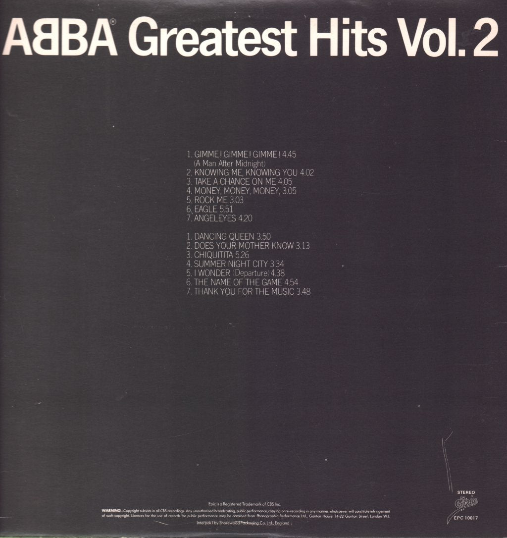 ABBA - Greatest Hits Volume 2 - Lp