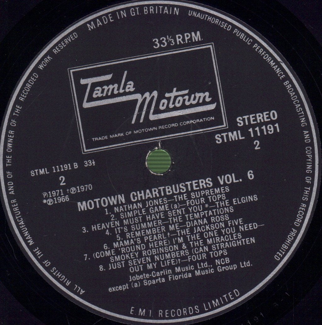 Various Artists - Motown Chartbusters Volume 6 - Lp