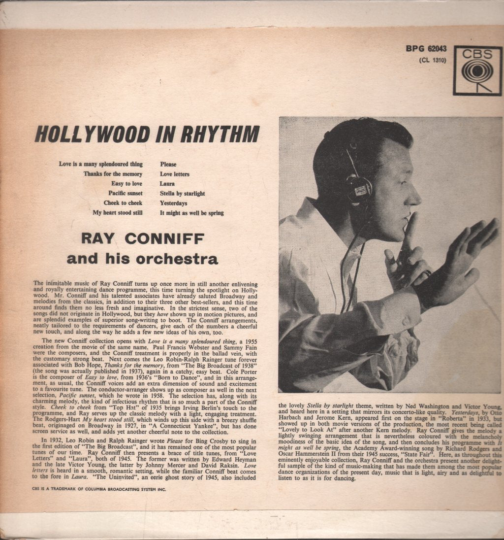 Ray Conniff And His Orchestra - Hollywood In Rhythm - Lp