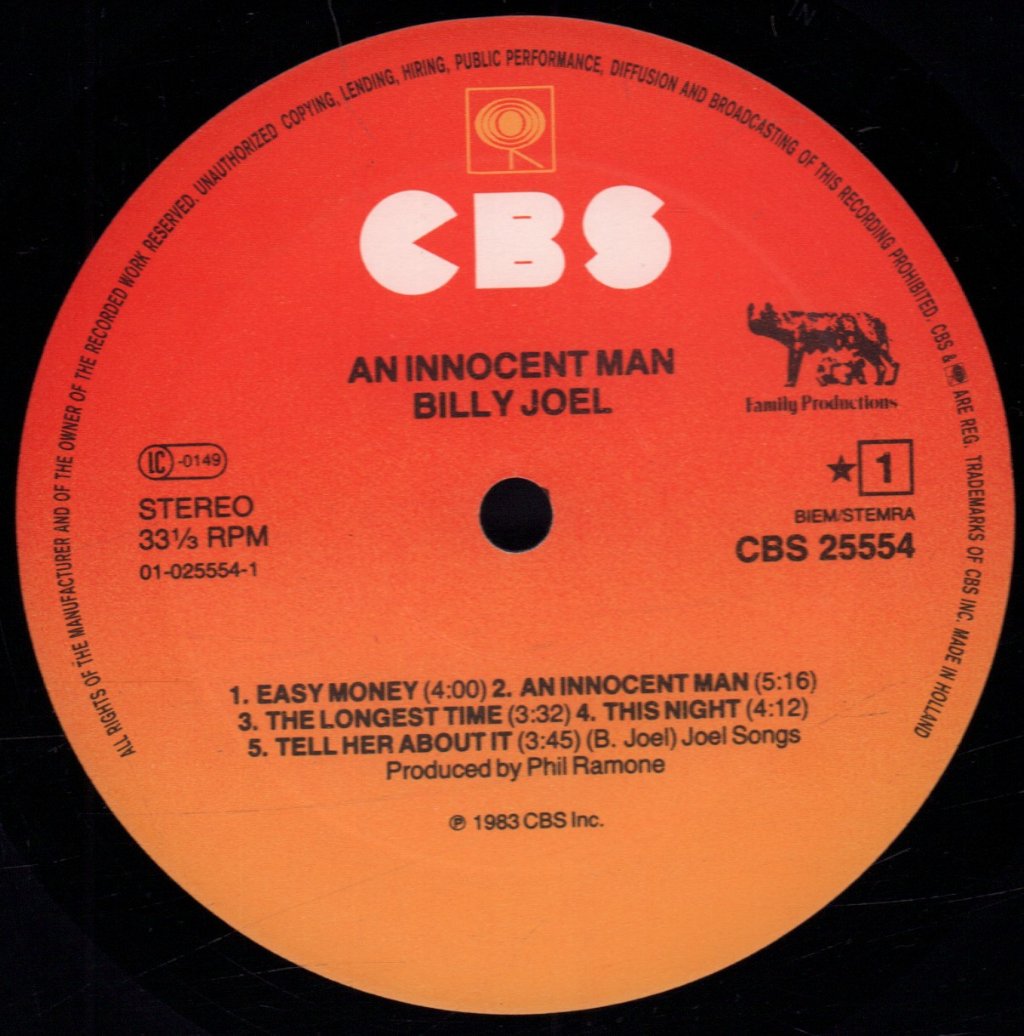 Billy Joel - An Innocent Man - Lp