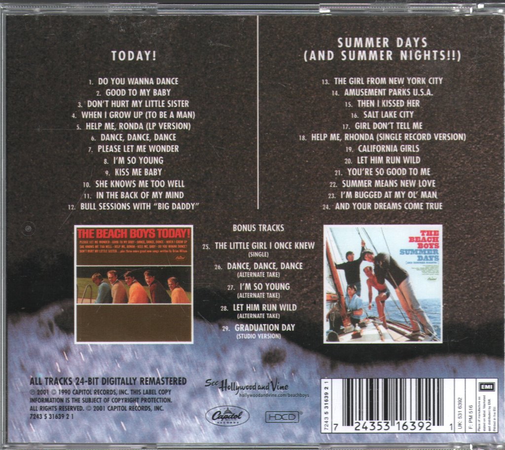Beach Boys - Today! / Summer Days (And Summer Nights!!) - Cd