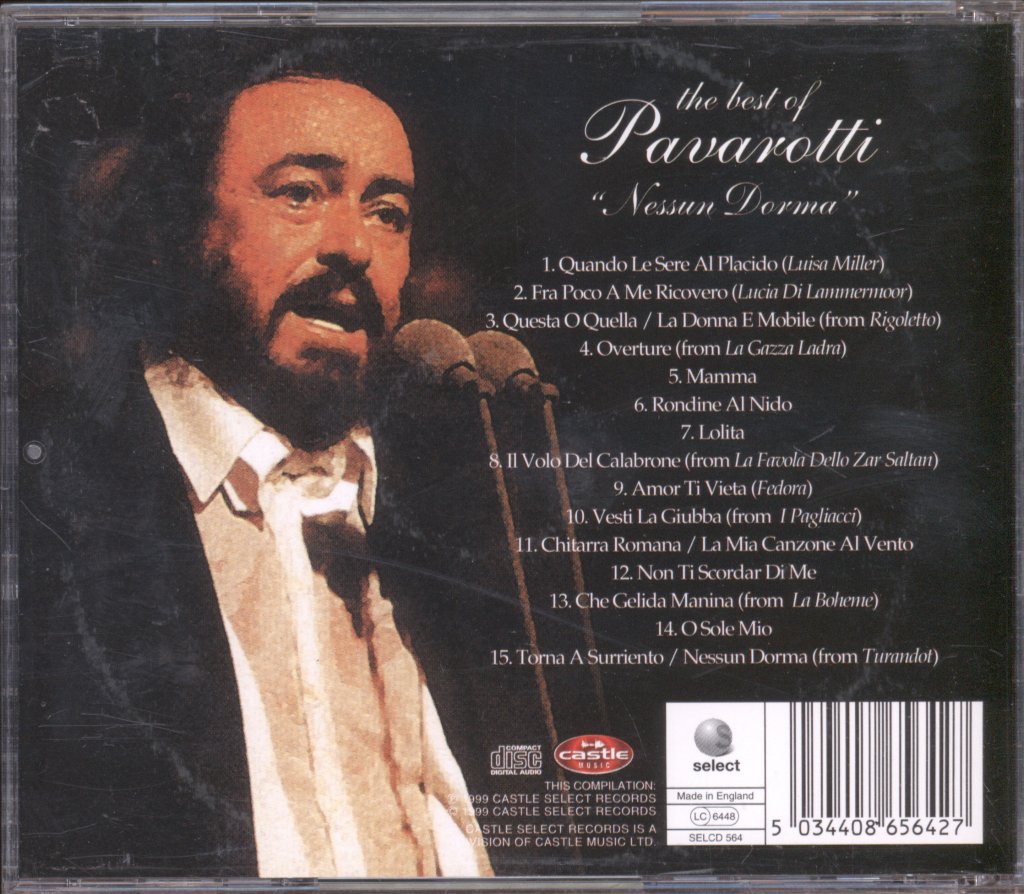 Luciano Pavarotti - Best of Pavarotti "Nessun Dorma" - Cd