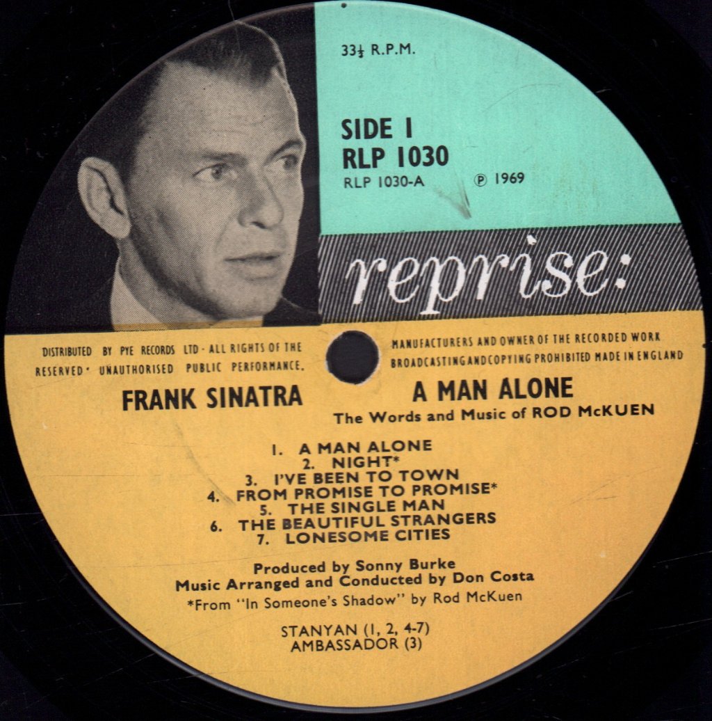 Frank Sinatra - A Man Alone - Lp