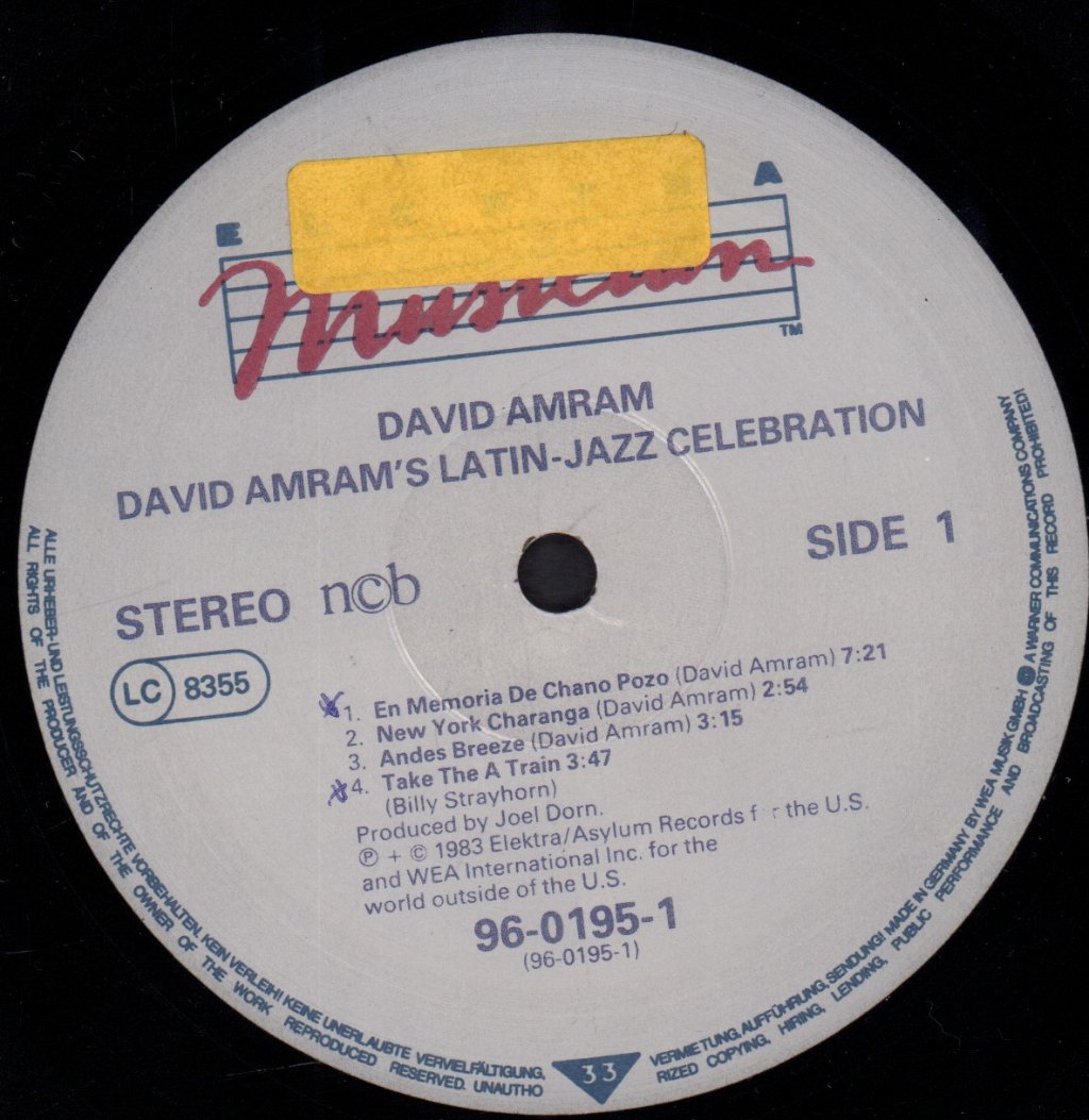 David Amram And Friends - Latin-Jazz Celebration - Lp