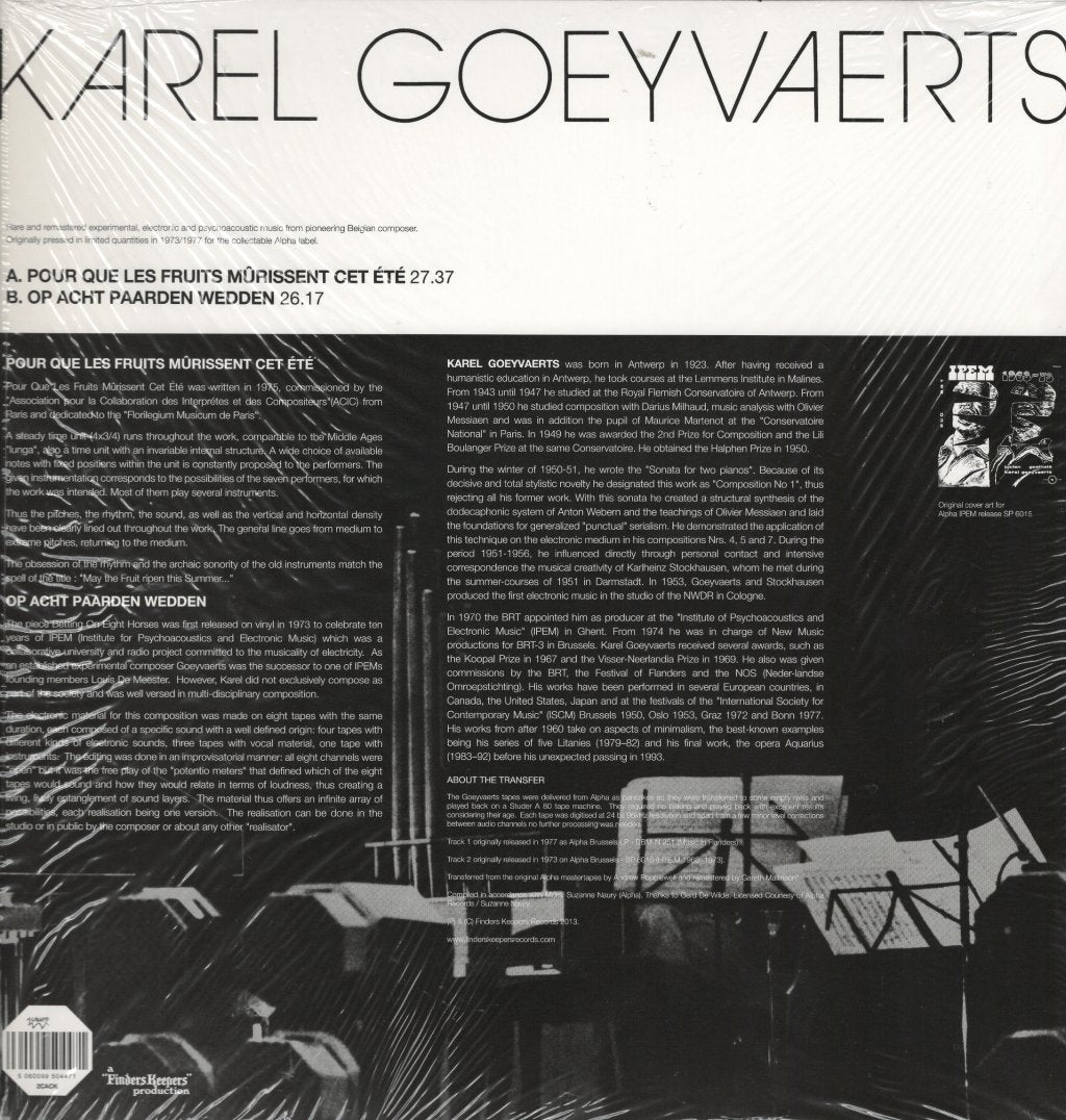 Karel Goeyvaerts - Pour Que Les Fruits Mûrissent Cet Été/Op Acht Paarden Wedden - Lp