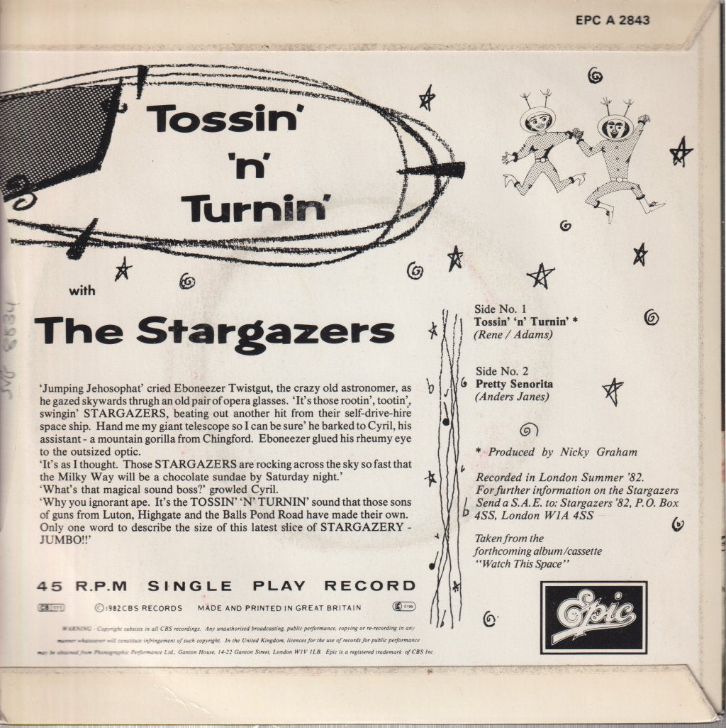 Stargazers (Rockabilly Group) - Tossin' N Turnin - 7 Inch